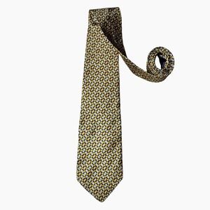 Mario Joseph Men's Necktie 100% Silk Gold Patterned Business Career Neck Tie 57"